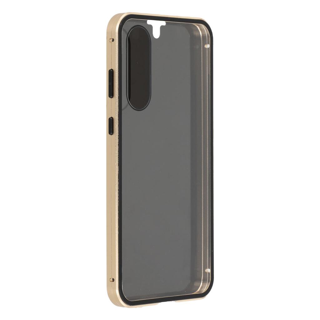 For Samsung Galaxy A56 5G Case with Anti-Spy Screen Protector Tempered Glass Metal Phone Cover Magnetic Clasp