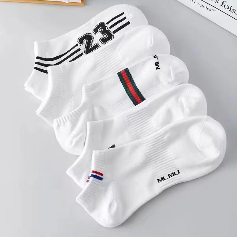 Men's Summer Short Black Socks - Thin, Mid-Short Tube, Sweat-Absorbent, Deodorizing, Boat Style