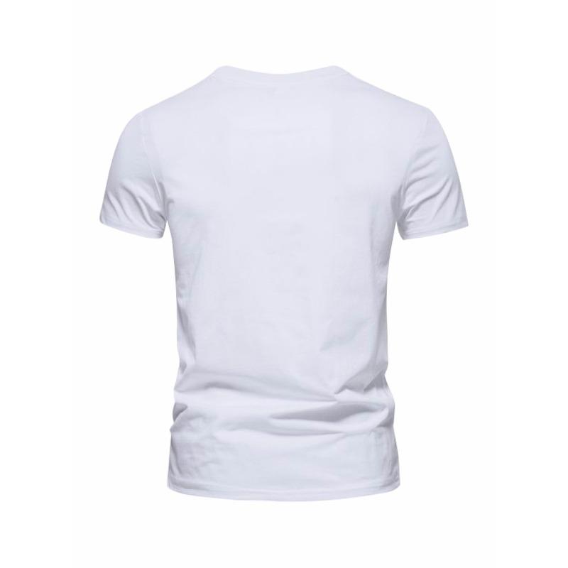 European sizes Men's Short-Sleeve T-Shirt, Stylish Letter Print, Casual Crew Neck, Breathable Sport Top, Comfortable, Fashionable Streetwear