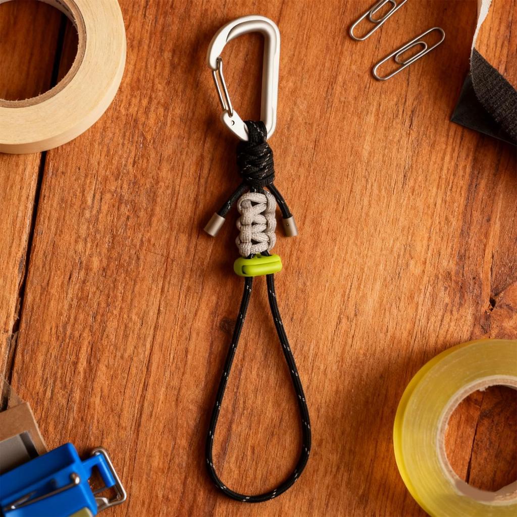 Strapazierfähiges Paracord-Lanyard mit Karabinerhaken Sicherer Schlüsselanhänger-Riemen für Wasserflasche, Rucksack & Outdoor-Ausrüstung