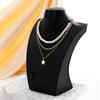Contemporary Five-point Star Necklace With Dazzling Pearl Beads For Fashion-forward Women