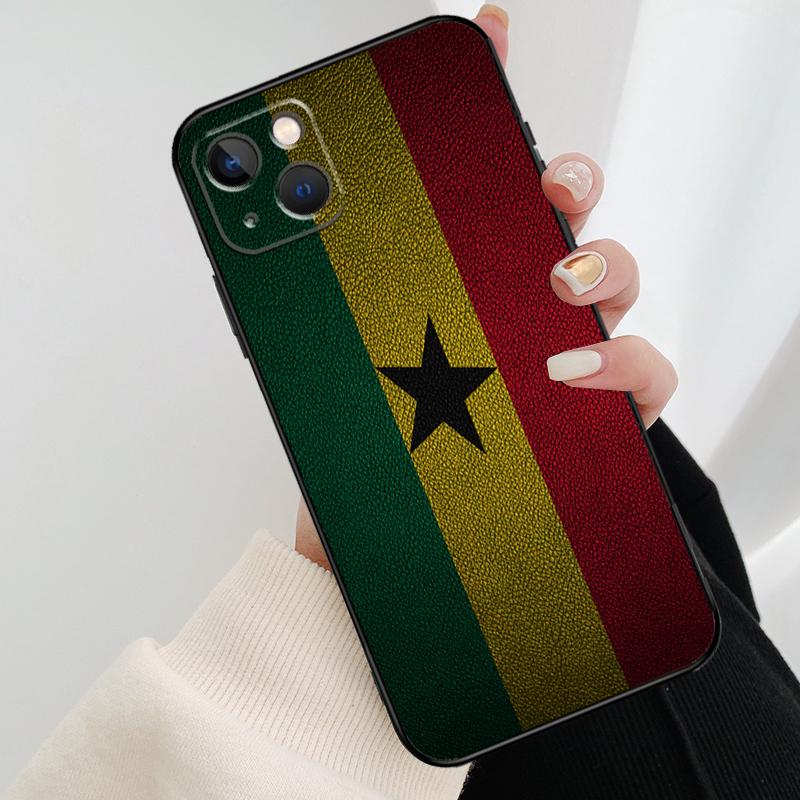 Ghana Flag Banner National Phone Case For iPhone 17 Pro Max 16 15 14 11 12 13 Pro Max mini 15 16 Plus 16e 17 Air Cover