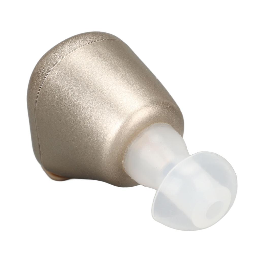Rechargeable Sound Amplifier Medical Grade Silicone Ergonomic Compact Silver Ear Hearing Device for Daily Life