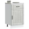VidaXL Kitchen Cabinet Lucca Concrete Grey Engineered Wood, Sink Cabinet, Kitchen Cabinet with Drawer, Kitchen Cabinet 853721