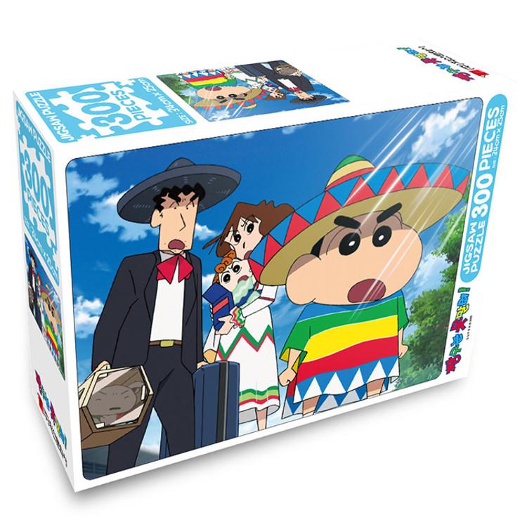Crayon Shin-chan Crayon Shin-chan e família quebra-cabeça animação 300 peças, quebra-cabeça coreano popular