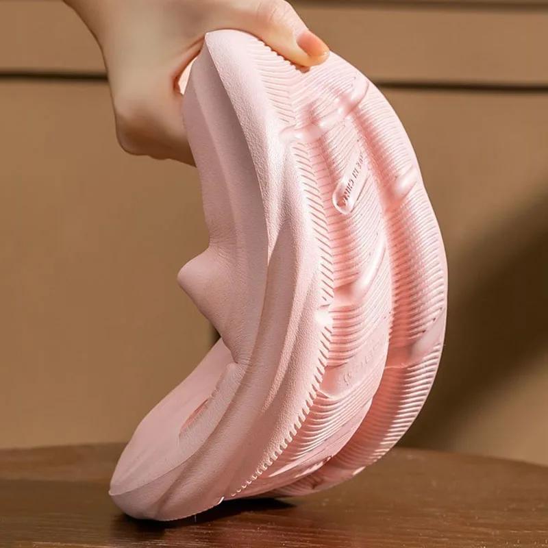 Fashion Soft Sole Platform Slippers for Women Summer Home Thick Bottom Cloud Slides Woman Sandals Non-Slip Comfort Beach Flip Flops