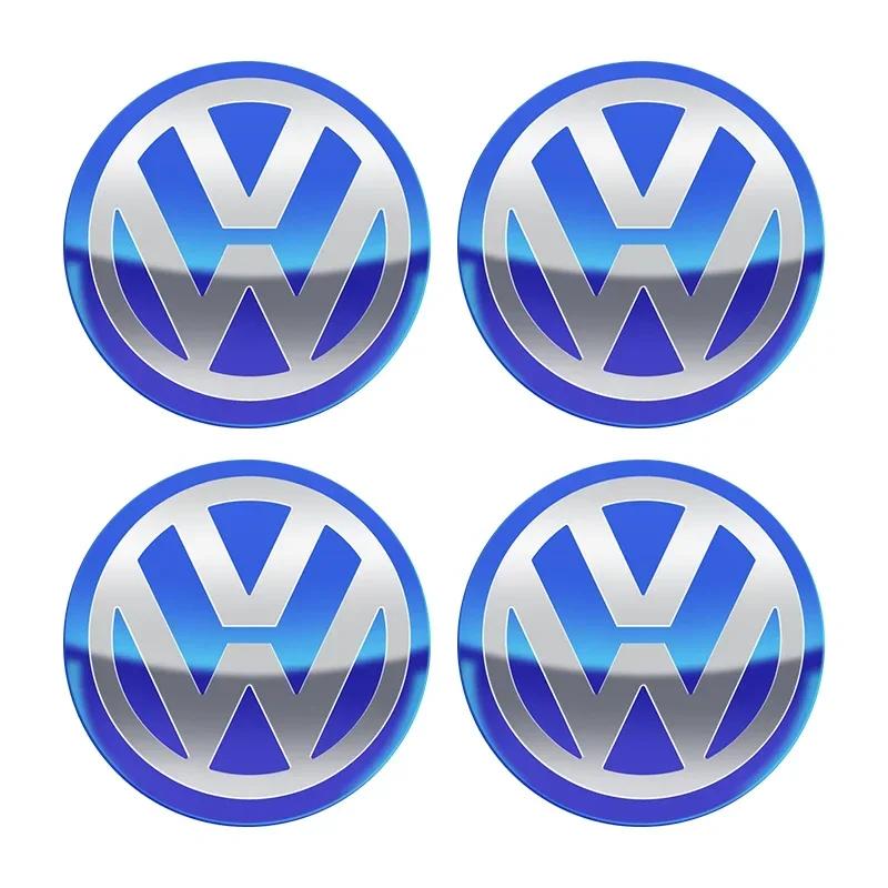 For VW Volkswagen Jetta MK5 Golf 4pcs 56mm 60mm 65mm 70mm 75mm Car Wheel Center Hub Cap Sticker For Volkswagen VW CC GTI Polo Go