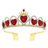 Tiara Coroa de Strass para Meninas Europeias-Americanas: Ornamento de Cocar de Princesa Nupcial de Natal.