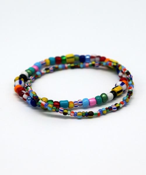 Bonbeau Print Beads Mix Layered Bracelet Layered Fashion Bead Bracelet