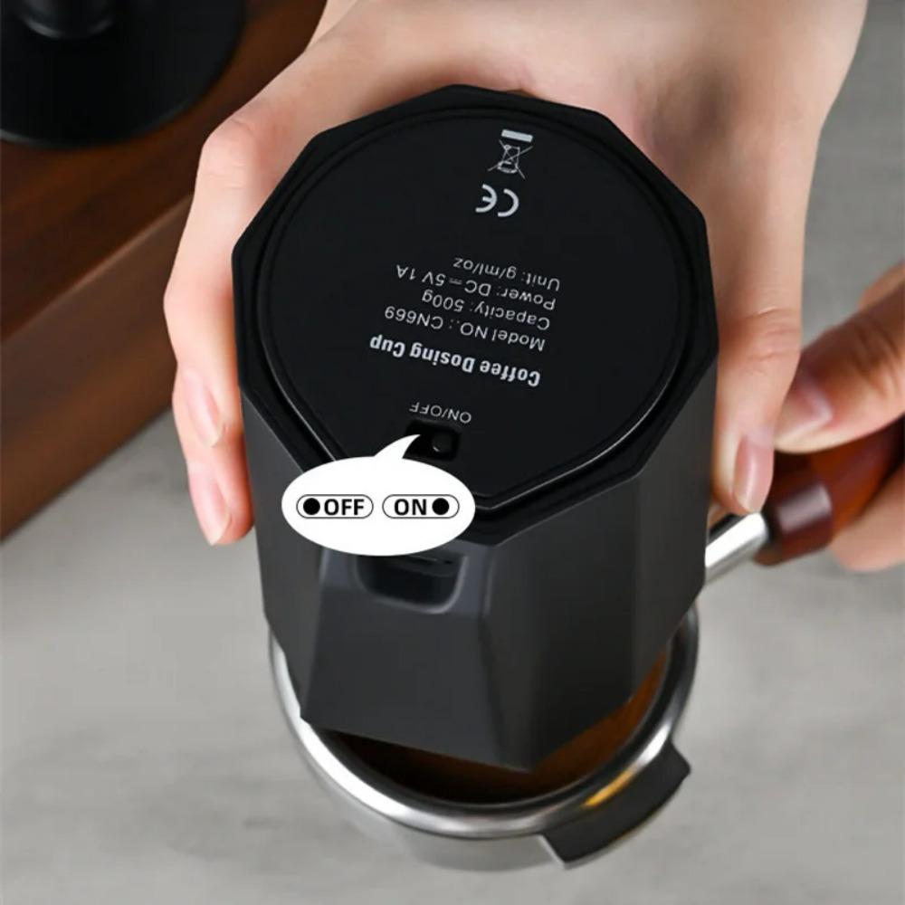 Digital Coffee Weighting LCD Electronic Weighing Scale Rechargeable Coffee Dosing Cup Scale 500g 0.1g Precision Espresso Scale