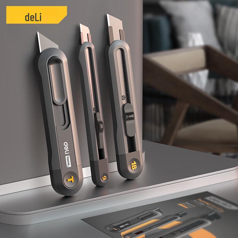 Deli Tools 18mm Utility Knife Set: Multi-functional, Portable Wallpaper & Paper Cutter