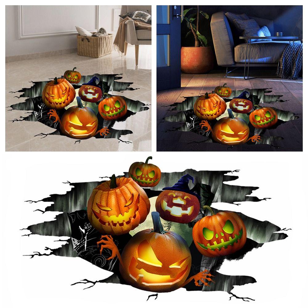 

Украшение дома Тыквенные наклейки Хэллоуин Наклейки на пол Наклейка на пол Страшные наклейки с тыквой