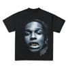 HIP HOP High Street Gothic Tees AAP Portrait Casual Harajuku Tops ASAP ROCKY Shortsleeved Tshirt Unisex