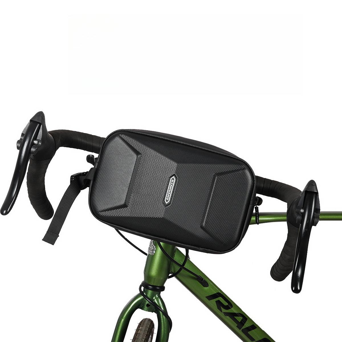 

Large Capacity Bike Front Bag With Hard Shell Bike Crossbar Front Bag Fit Mobile Phone Wallet Tool чёрный