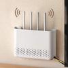 Wandmontierte Router-Aufbewahrungsbox Minimalistischer WiFi-Organizer Bohrloser Wohnzimmer-Wandregal mit Steckdosenleiste Aufbewahrung für Kabel-Nea