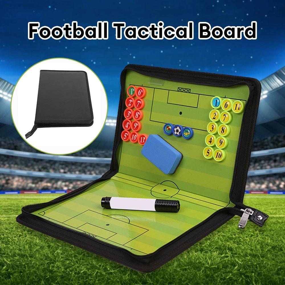 Allenatore di Calcio Cartella Tattica da Calcio Strumento di Assistenza Lavagna Tattica Magnetica Pieghevole Appunti Tattici per Allenamento di Calcio