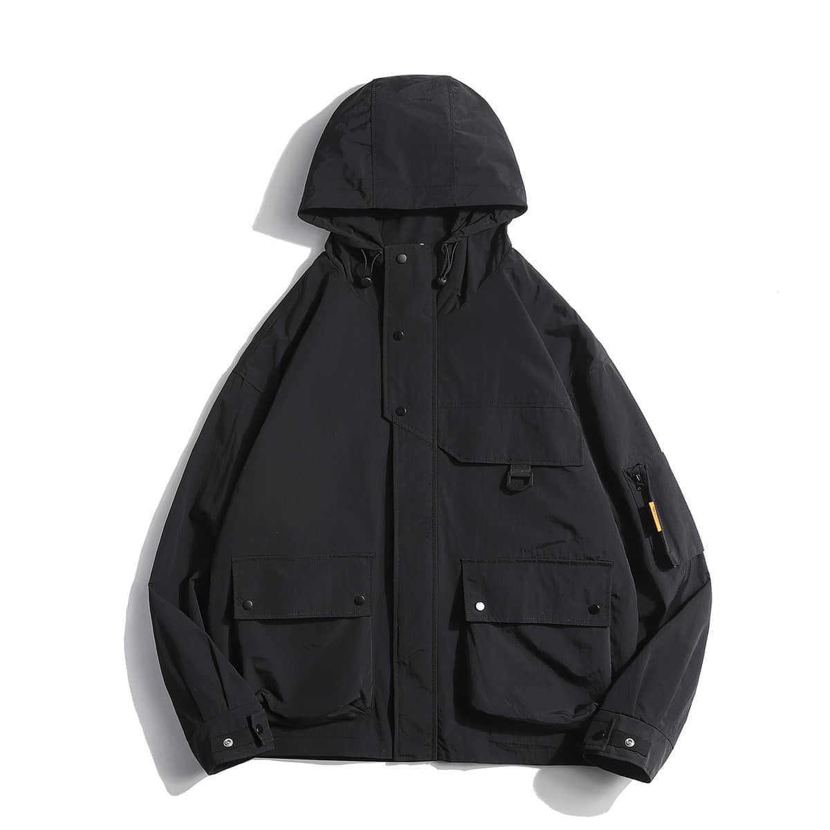 

GOPUDO Men s GS1306 Trendy Japanese Autumn Hooded Windbreaker Jacket L