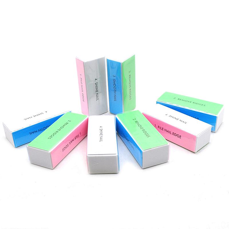 5 Pcs/Lot Nail Buffer Block 4 Way Colorful Buffing Block Shine Polisher Nail Buffing File Manicure Sanding Nail Art Tools