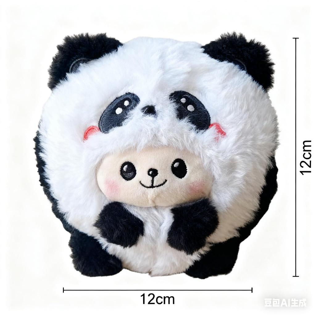 JIAXIN Panda Plush Toy, Relaxing Toy, with Bell Ball
