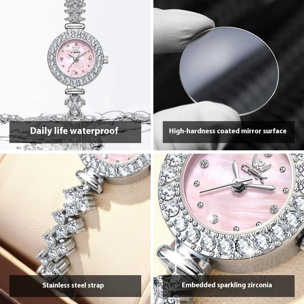 OPK Watch Versatile Women's Watch Niche Light Luxury Diamond Dial Quartz Watch Women