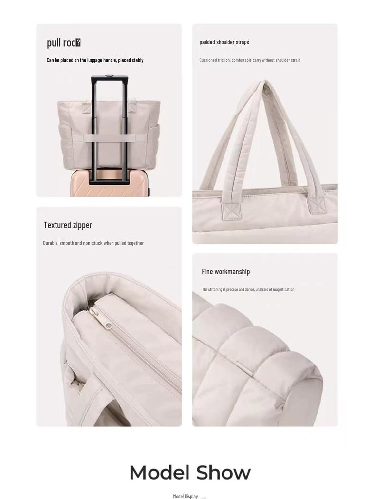 2025 Women's Lightweight Puffy Tote Bag - Perfect for Travel, Work, Beach, Gym