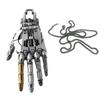 Portable Mechanical Bionic Hand Pendant Jewelry Accessories Movable Finger Joints Robot Hand Charm Jewelry with Chain