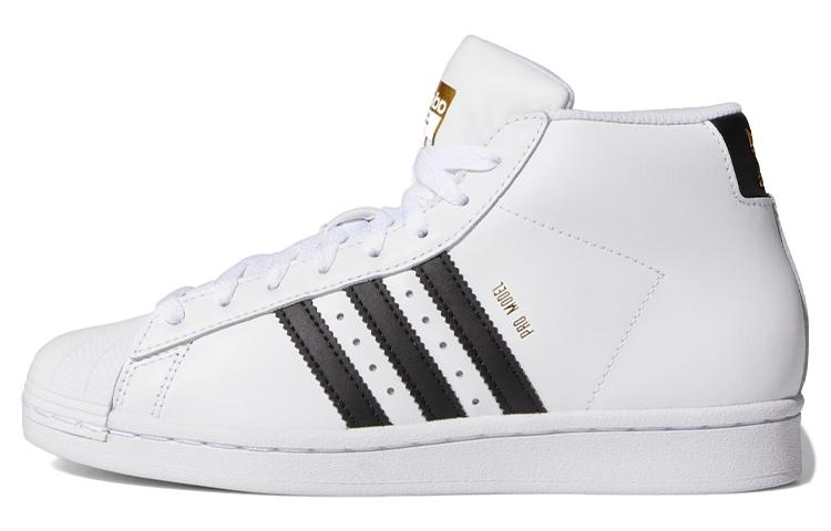 Adidas Originals Pro Model J Slip Resistant Mid top Kids Skateboarding Shoes White Black Teenagers FV5724 35.5