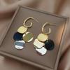 "S925 Silver Needle Retro Hong Kong Color Contrast Tassel Earrings - Stylish Long Earrings for Women"