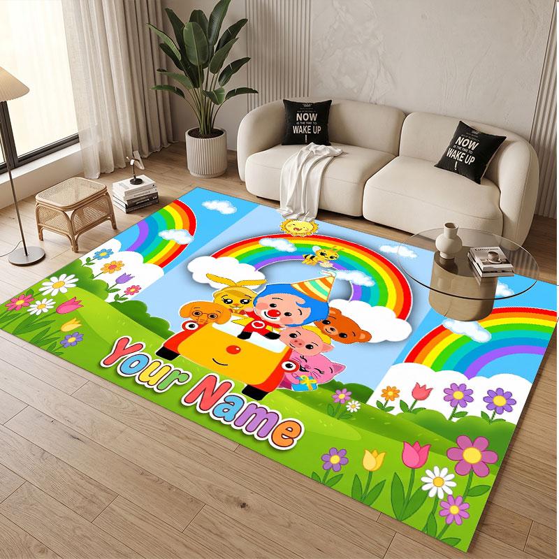 Custom Name Text Crystal Velvet Rug,El Payaso Plim Plim Soft Plush Decorative Non Slip Floor Carpet