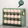 Organizator de ouă cu rabat automat, suport pentru ouă cu 3 niveluri, 30 de bucăți, recipient pentru depozitarea ouălor pentru ușa laterală a frigiderului sau blat