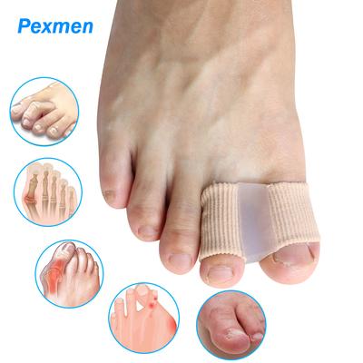 Pexmen Toe Separator Spacers Fabric Corrector with Gel Lining for Pain Relief and Overlapping Toe Foot Care Tool