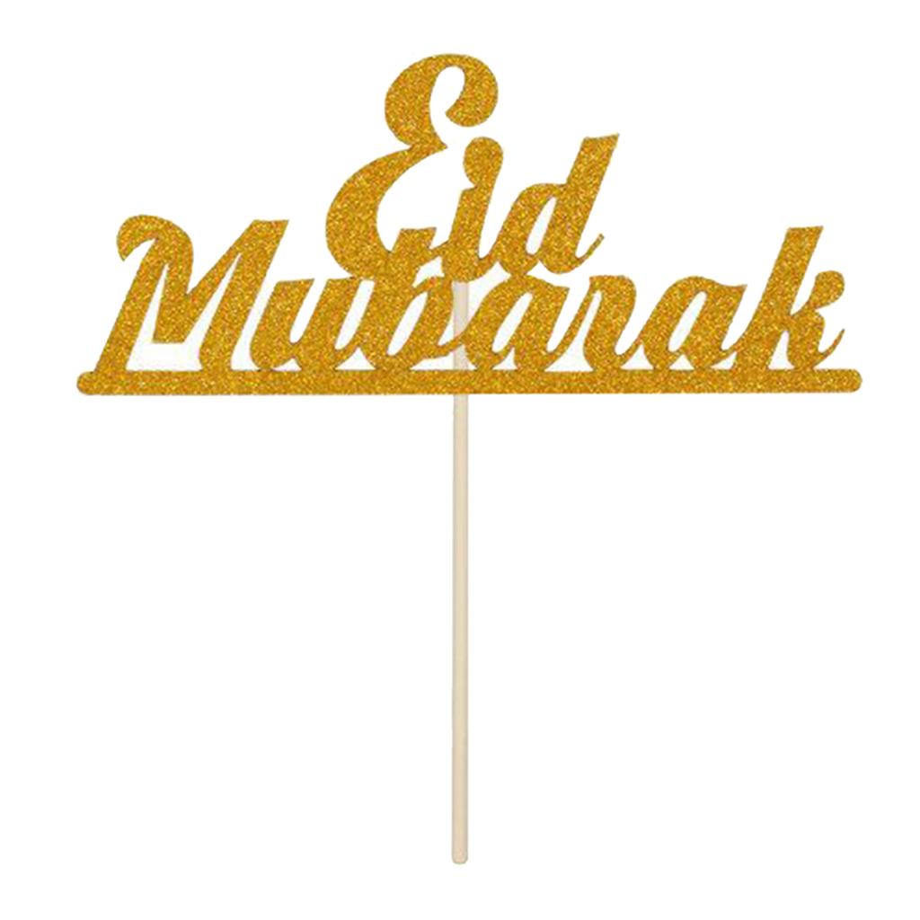 Sparkling Eid Mubarak Cake Topper Ramadan Hajj Birthday Baby Shower