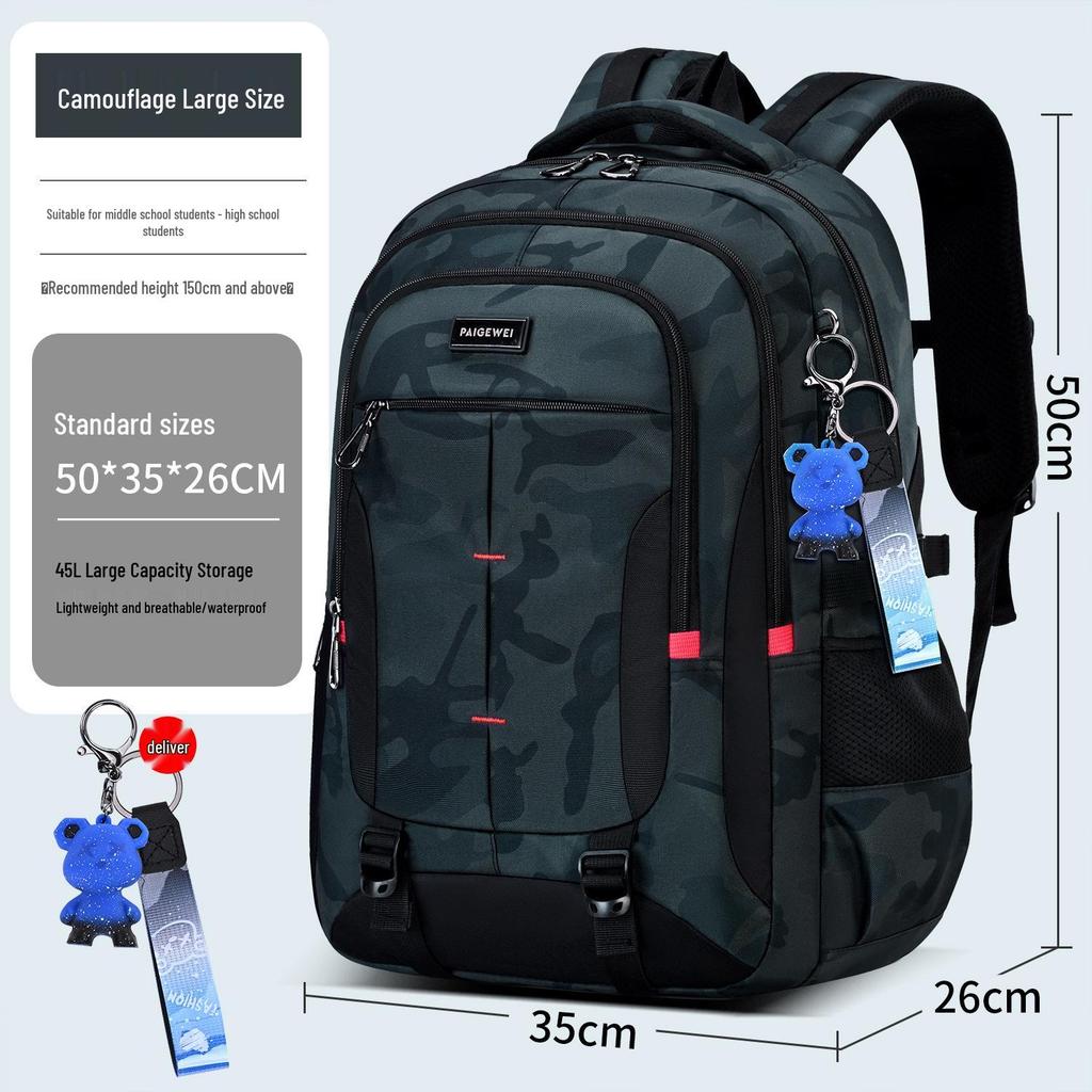 2026 Large Capacity Backpack for Boys - Ergonomic Design for Middle & High School Students