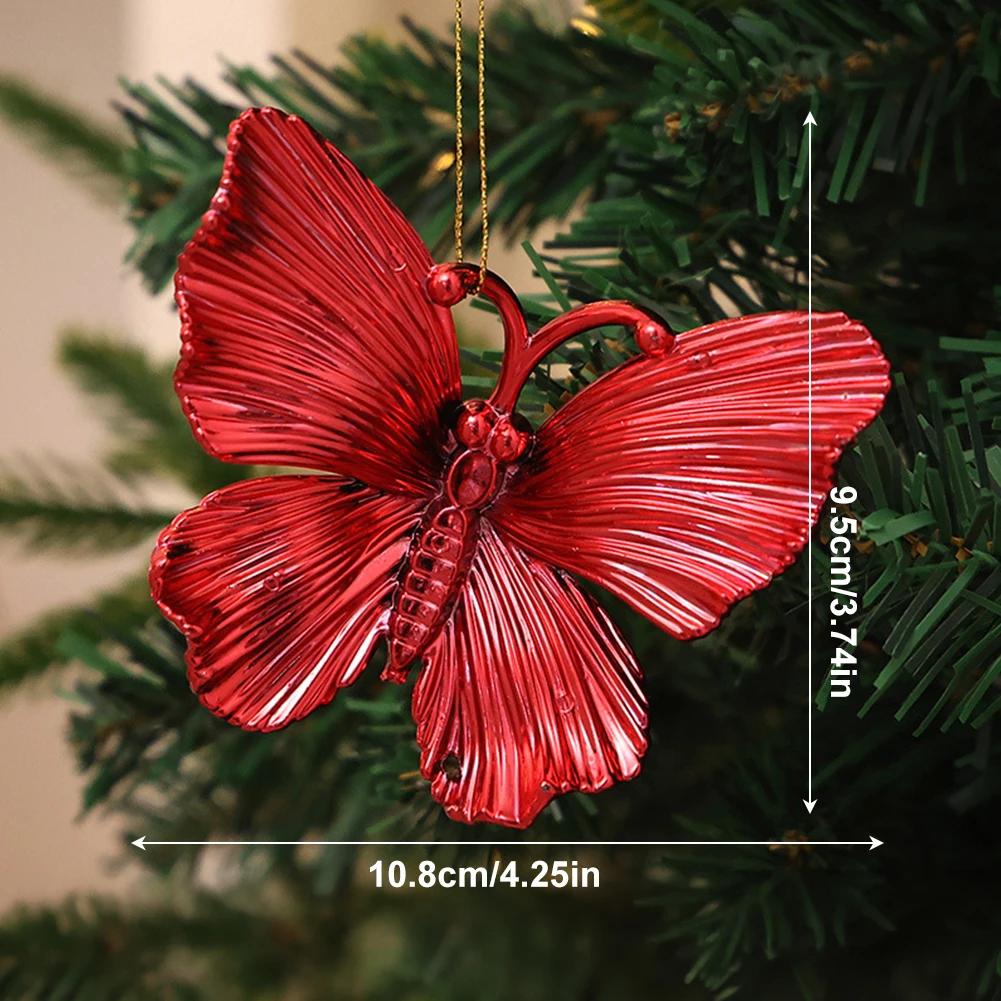 Festive Holiday Reindeer Snowflake Ballet Pendant Hanging from Xmas Tree for Christmas Red Party Decorations