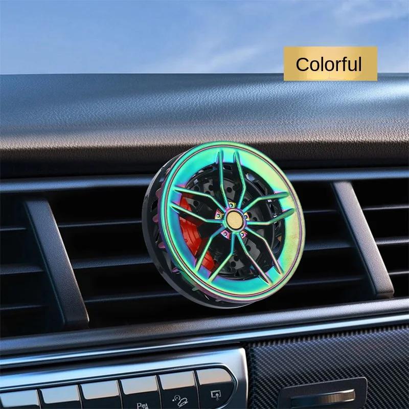 Wheel shape solid perfume for car Creative and fashionable car Universal rotatable air conditioner air outlet fragrance clip