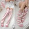 Cartoon Calf Snow Scoks Striped Winter Stockings Women Coral Fleece Stockings  Children Stocking