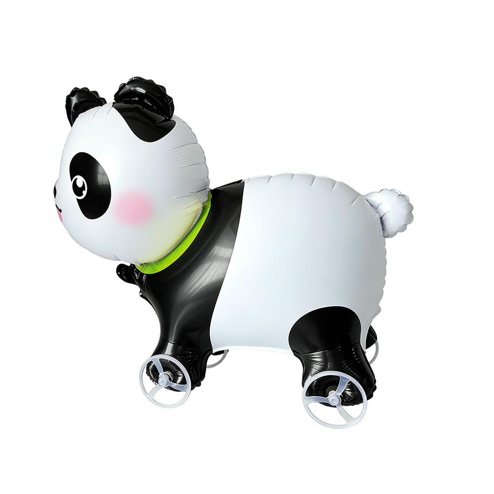 Movable Design 4D Dinosaur Balloons Drawing Foil With Wheels Standing Foil Balloons Animal Balloon Foil Balloons With Wheel