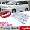 For Toyota Noah Voxy R60 2001~2007 Chrome Exterior Door Handle Cover Car Accessories Stickers Trim Set 2002 2003 2004 2005 2006