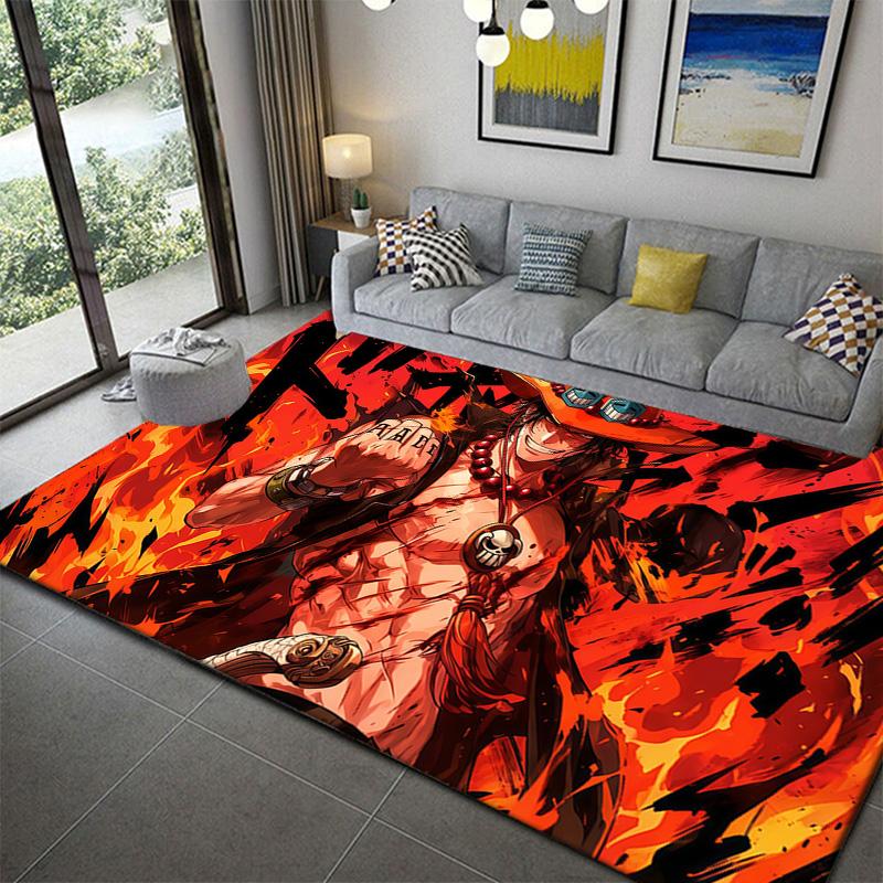 One Piece Anime Colorful Pattern Rug Soft Non-Slip Mat for Bedroom Decor 60x90cm