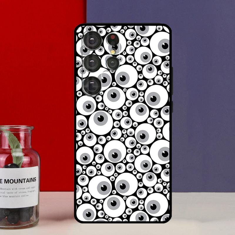 Crazy Eyeball Pattern Funda Case For Samsung Galaxy S25 Ultra S9 S10 S20 S22 Plus S21 FE S23 S24 Ultra Phone Cover