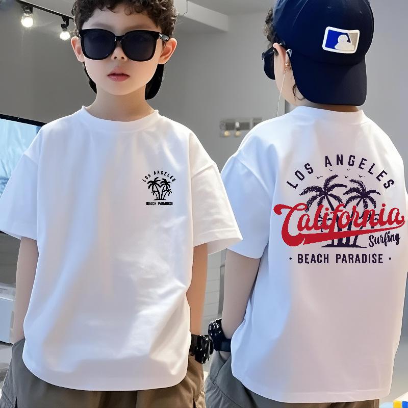 Sommer Baumwoll-T-Shirt für Jungen mit lockerer Passform - Kurzarm, Rundhals Sportoberteil