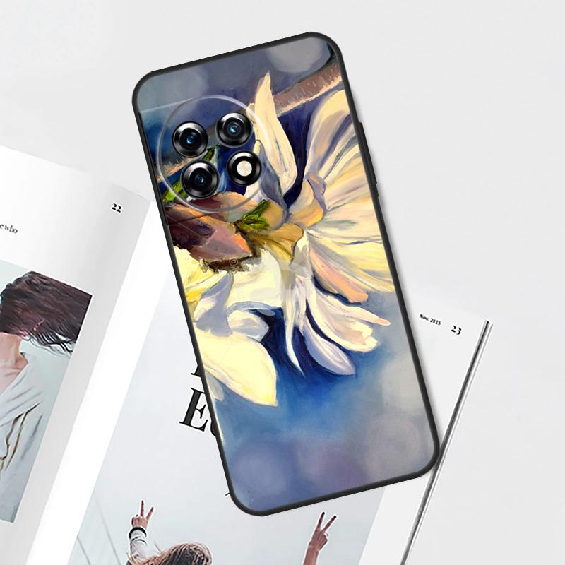 3D Flower Relief Case For OnePlus Nord CE 5 3 4 Lite N20 N30 OnePlus 15 13 12 11 10 Pro 12R 13R 10T 13T Cover