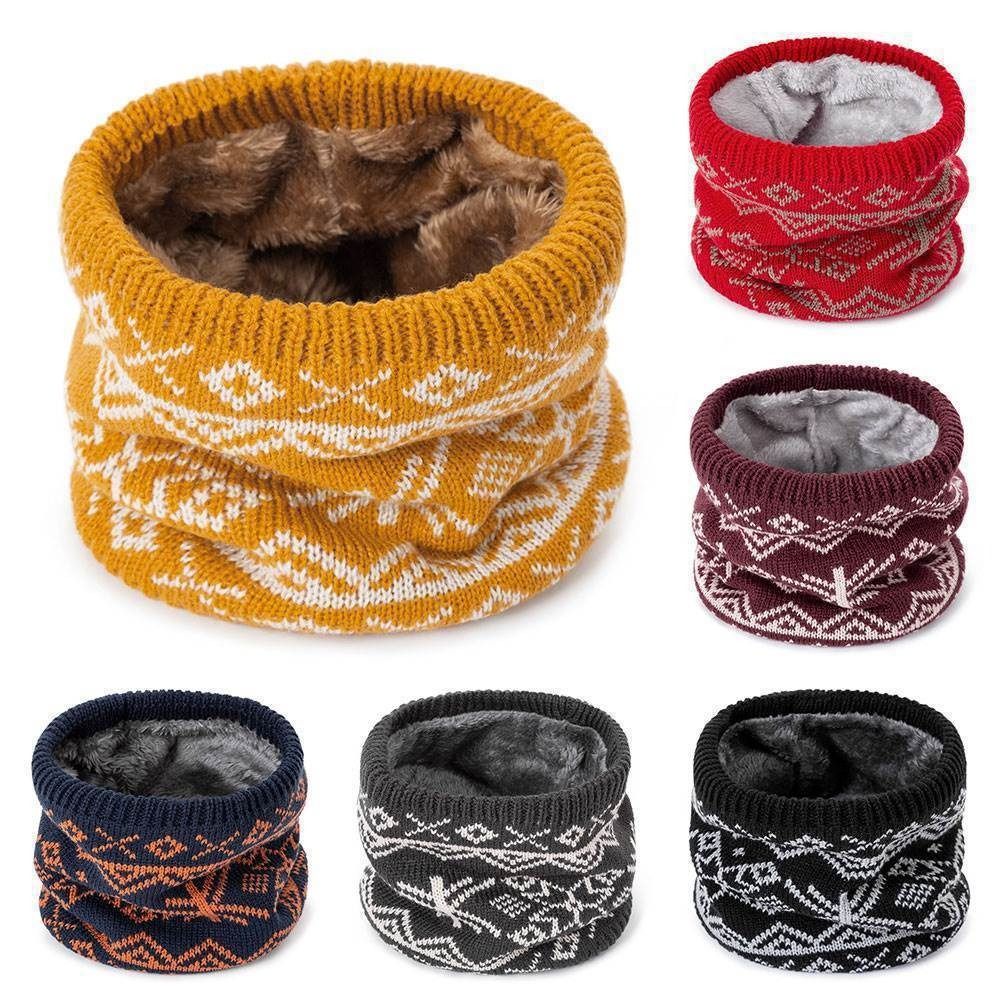 Plush Neck Scarves Thickened Lining Pullover Cap Fashion Sport Scarf