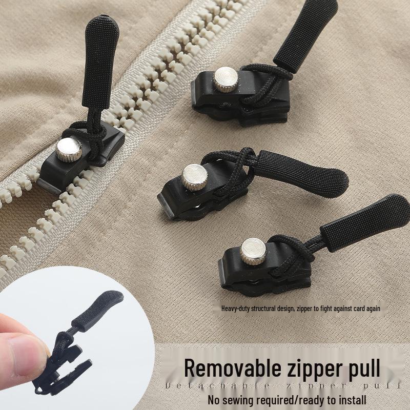 Detachable Zipper Head Repair Kit for Luggage, Jackets, Clothes, Shoes, Boots - Tool-Free Replacement Zipper Lock