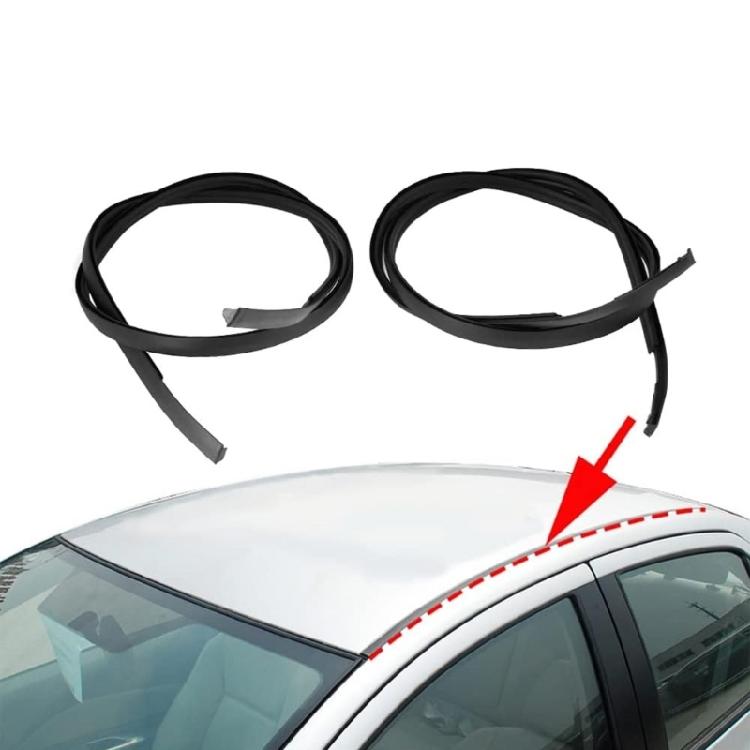 2Pcs Roof Rail Weatherstrip Seal Trim EPDM Rubber Roof Drip Channel Seal 75551-52130 for 2007 to 2011 Automotive