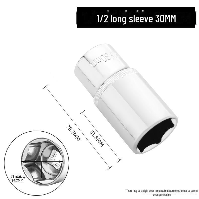 Green Forest 12.5mm Hexagonal Extended Socket for 1/2" Ratchet Wrench