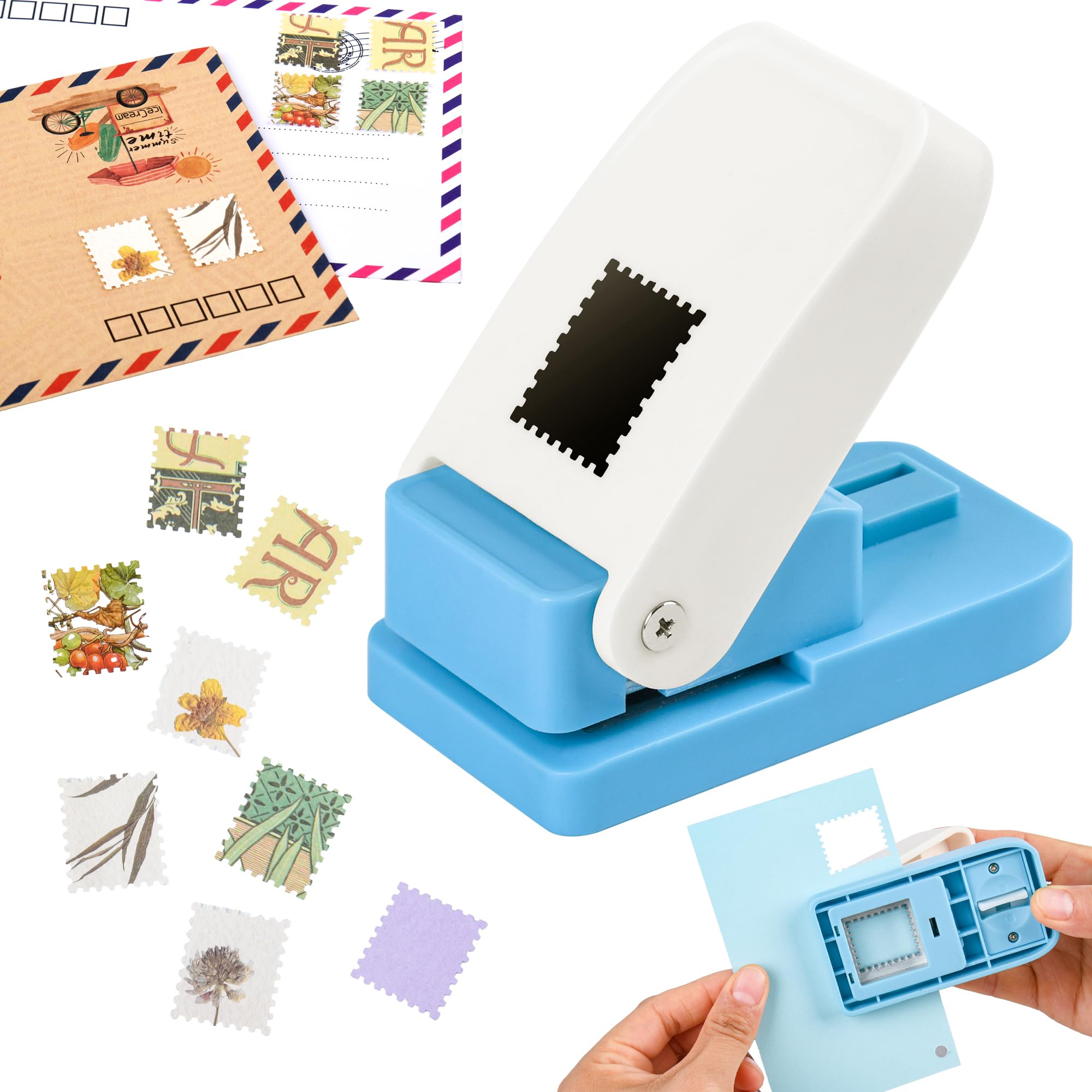 Square hole x for DIY and punch, stamp-shaped, rectangular, 25.4mm 21.1mm, crafts.