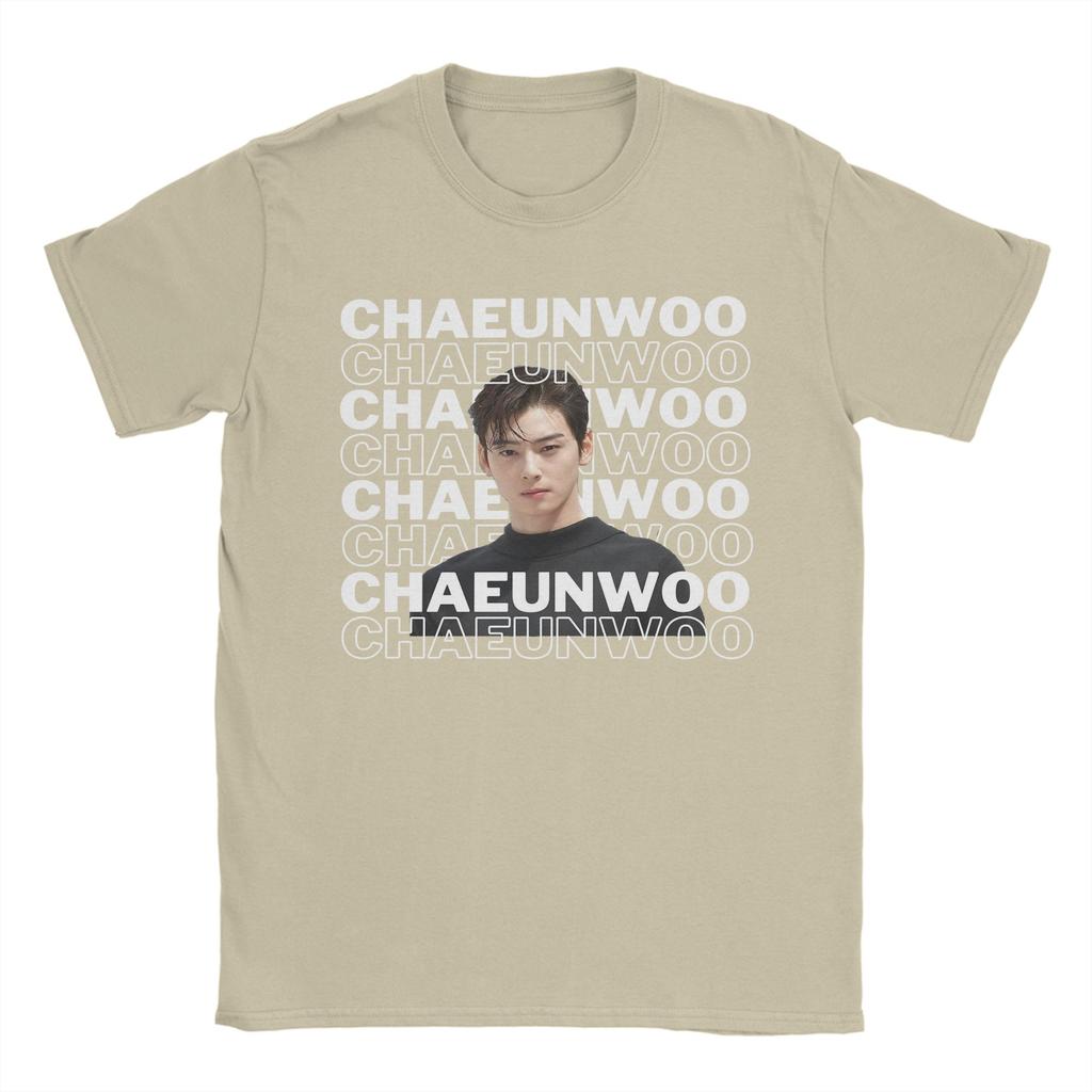 ASTRO Cha Eun Woo T Shirts Men's  Cotton Novelty T-Shirt O Neck  Tee Shirt Short Sleeve Clothing New Arrival