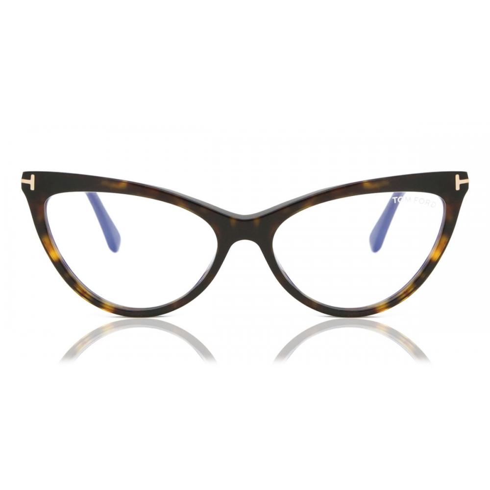 

Tom Ford Ft5896 B Blue Light Block With Clip On 052 Women Eyeglasses Dark Tortoise/56