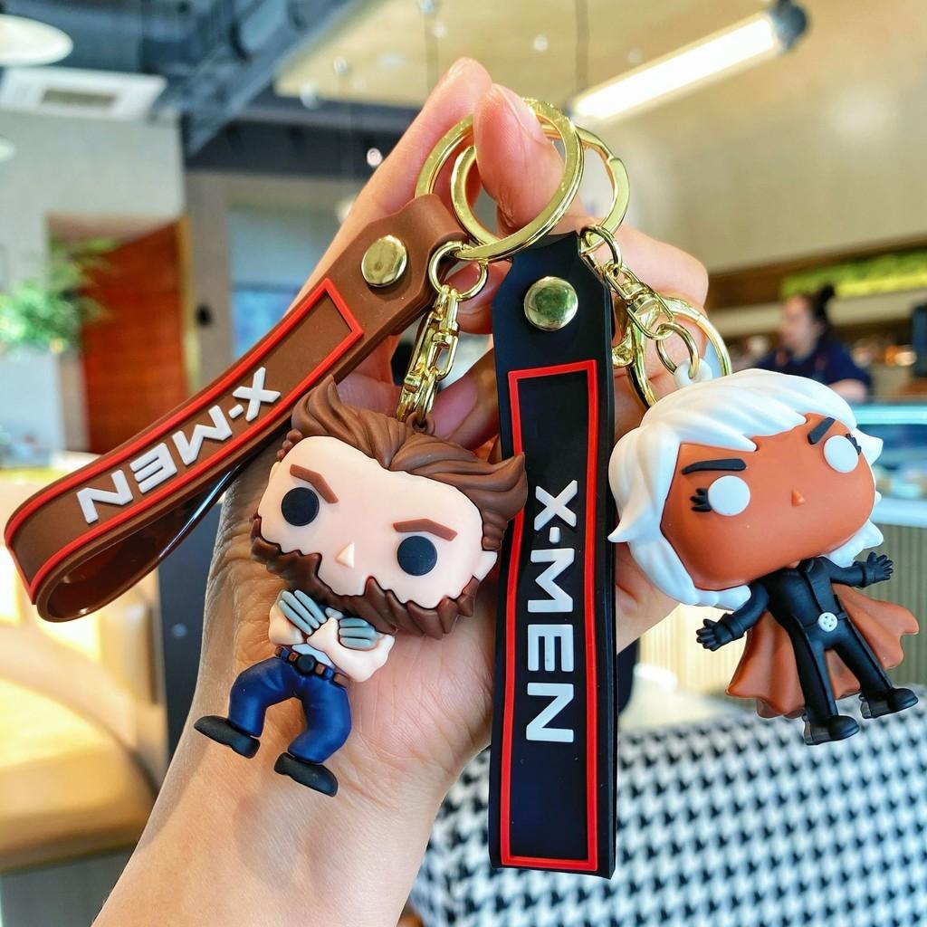 Adorable Deadpool Wolverine Keychain Cute Cartoon Key Fob For Bags And Cars
